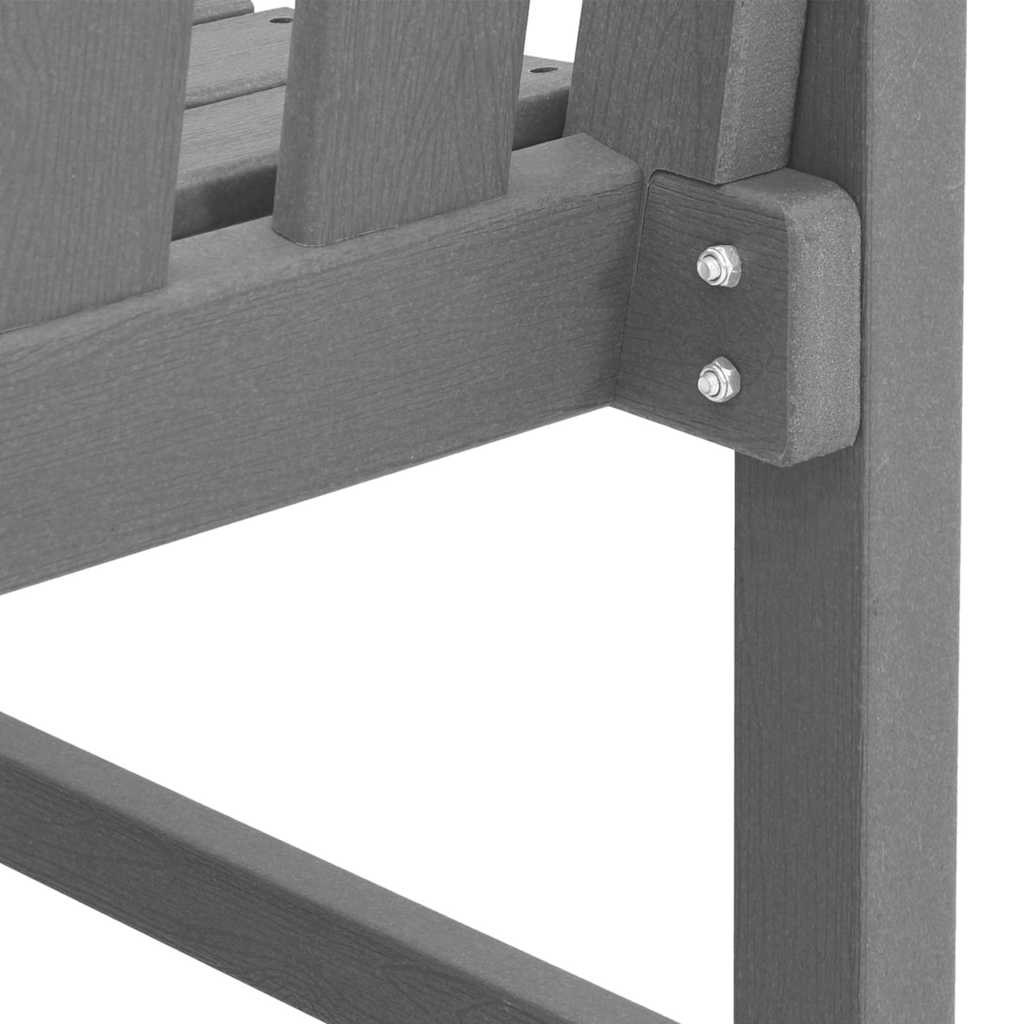 Παγκάκι κήπου Ανοιχτό γκρι 120 x 59 x 88 εκ. HDPE - Pakobazaar