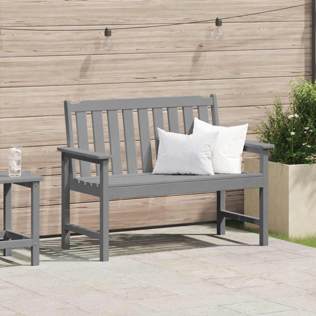 Παγκάκι κήπου Ανοιχτό γκρι 120 x 59 x 88 εκ. HDPE - Pakobazaar