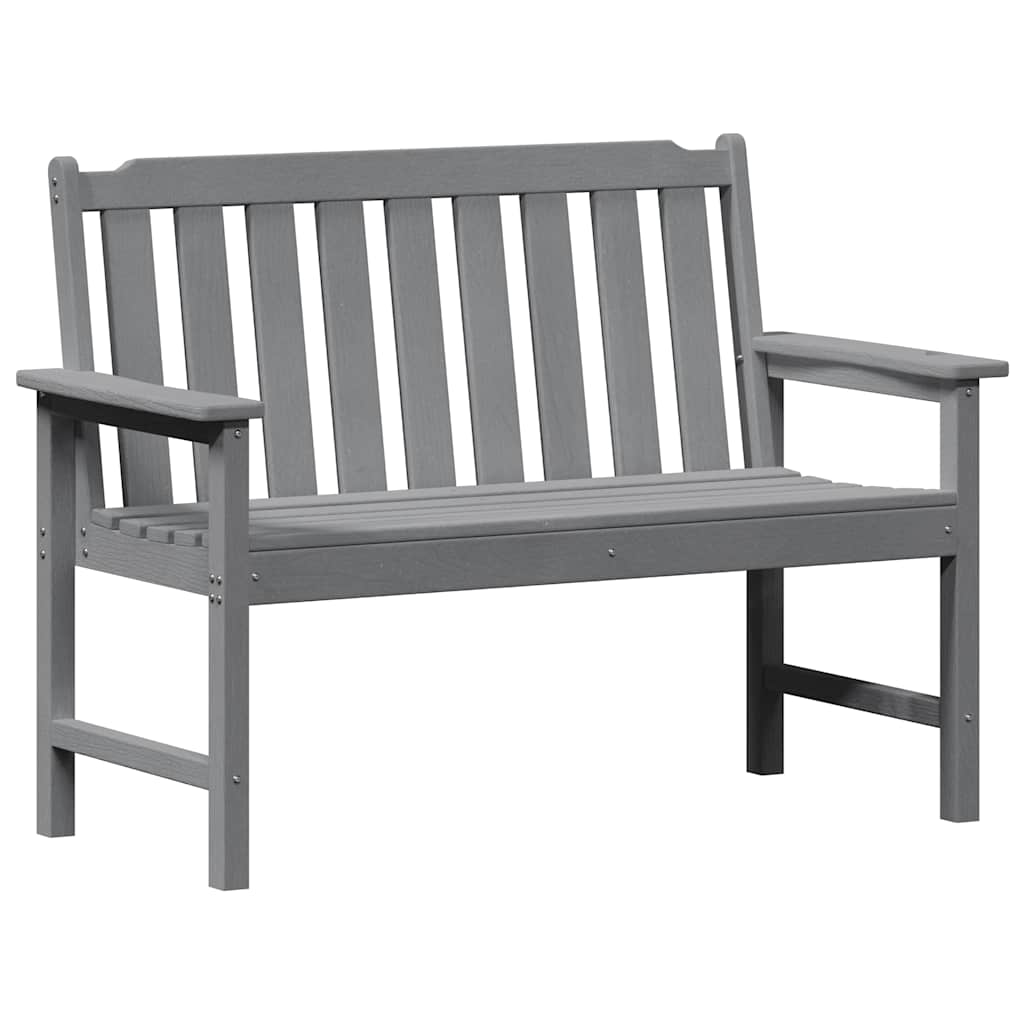 Παγκάκι κήπου Ανοιχτό γκρι 120 x 59 x 88 εκ. HDPE - Pakobazaar