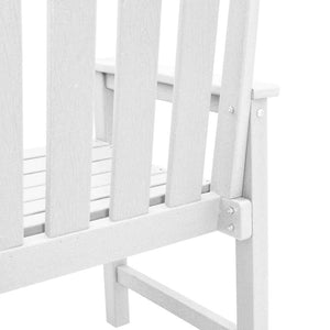 Καρέκλα φαγητού κήπου 2 pcs Λευκό 65,5 x 59 x 88 εκ HDPE - Pakobazaar
