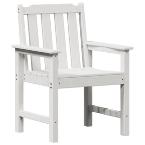 Καρέκλα φαγητού κήπου 2 pcs Λευκό 65,5 x 59 x 88 εκ HDPE - Pakobazaar