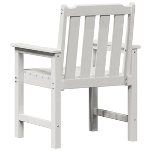 Καρέκλα φαγητού κήπου 2 pcs Λευκό 65,5 x 59 x 88 εκ HDPE - Pakobazaar