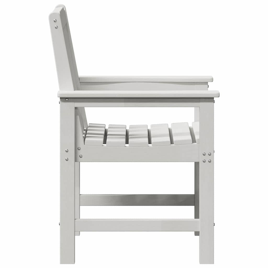 Καρέκλα φαγητού κήπου 2 pcs Λευκό 65,5 x 59 x 88 εκ HDPE - Pakobazaar