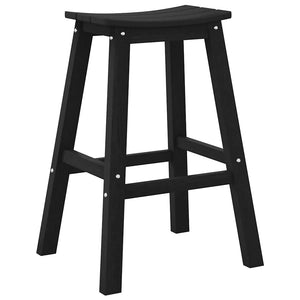Μπαρ σκαμπό 2 pcs Μαύρο 52 x 43 x 73,5 εκ HDPE - Pakobazaar