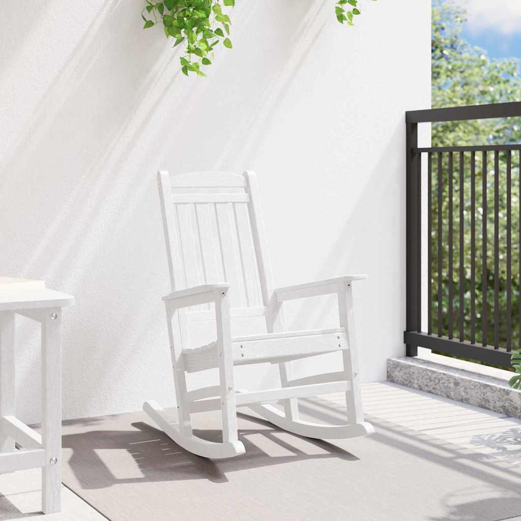 Κουνιστή Καρέκλα Κήπου Λευκό 92 x 70 x 108εκ HDPE