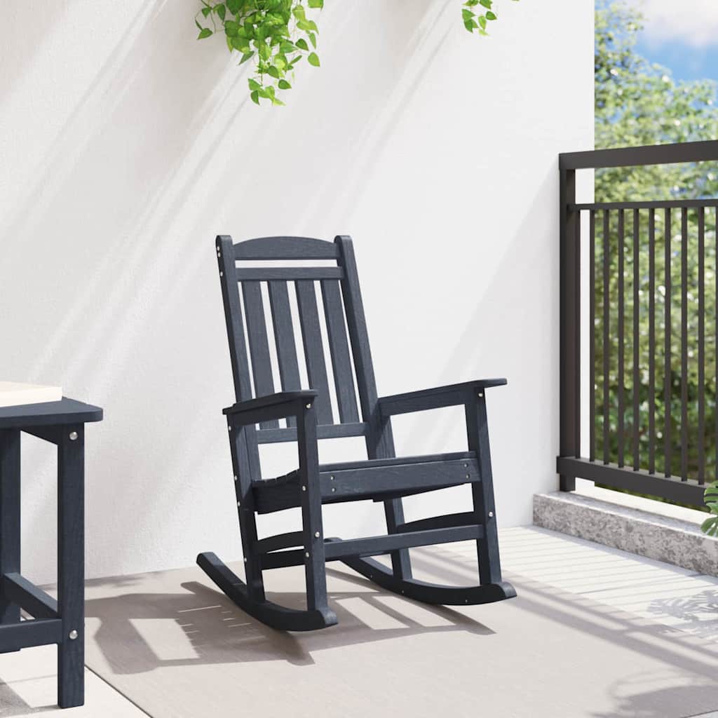 Κουνιστή Καρέκλα Κήπου Σκούρο μπλε 92 x 70 x 108εκ HDPE