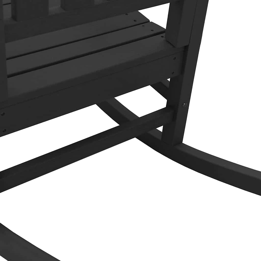 Κουνιστή Καρέκλα Κήπου Μαύρο 92 x 70 x 108εκ HDPE