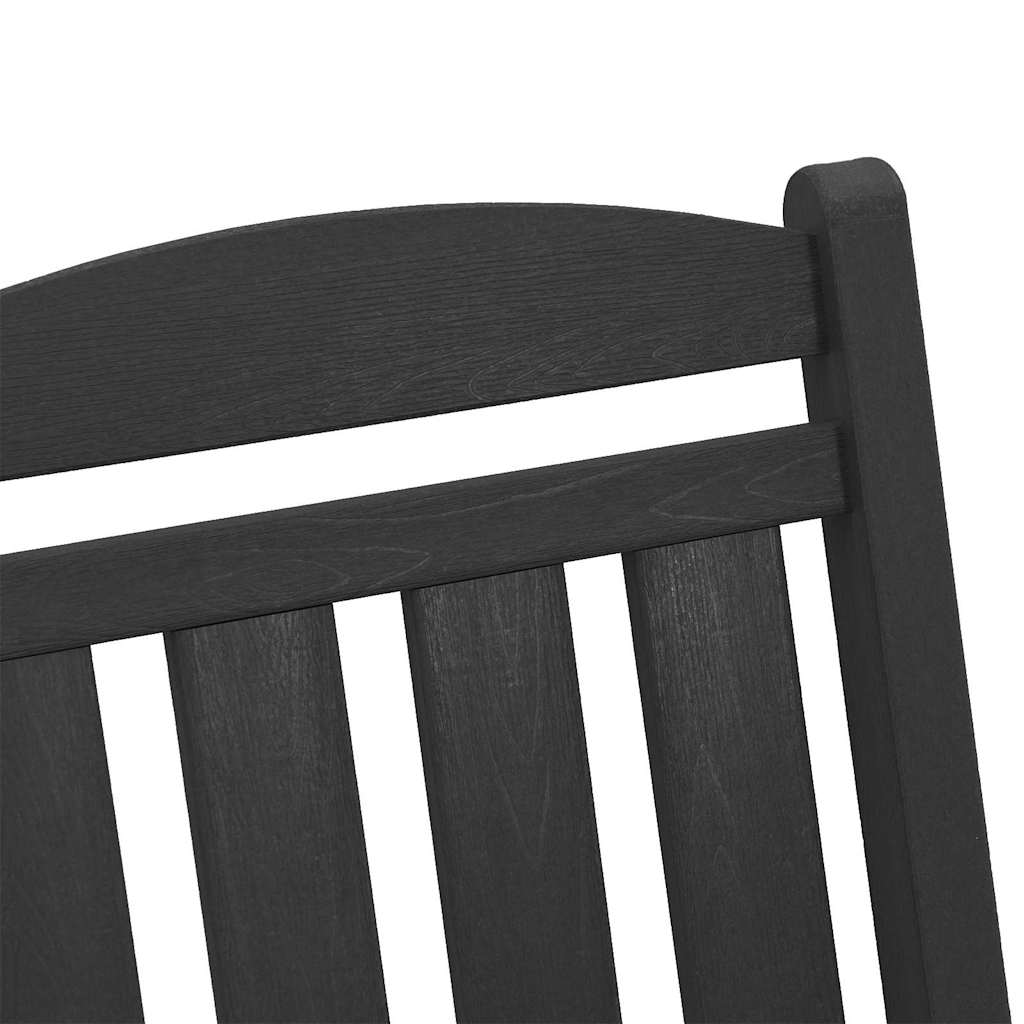 Κουνιστή Καρέκλα Κήπου Μαύρο 92 x 70 x 108εκ HDPE