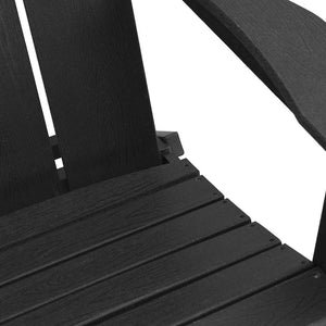 Πτυσσόμενη Καρέκλα Adirondack Μαύρο 80,5 x 74,5 x 92 εκ HDPE