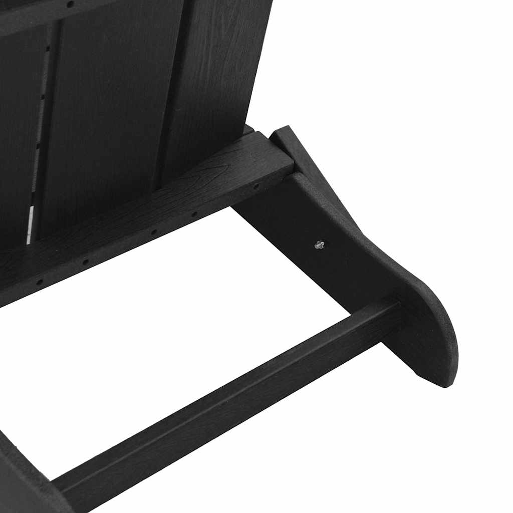 Πτυσσόμενη Καρέκλα Adirondack Μαύρο 80,5 x 74,5 x 92 εκ HDPE