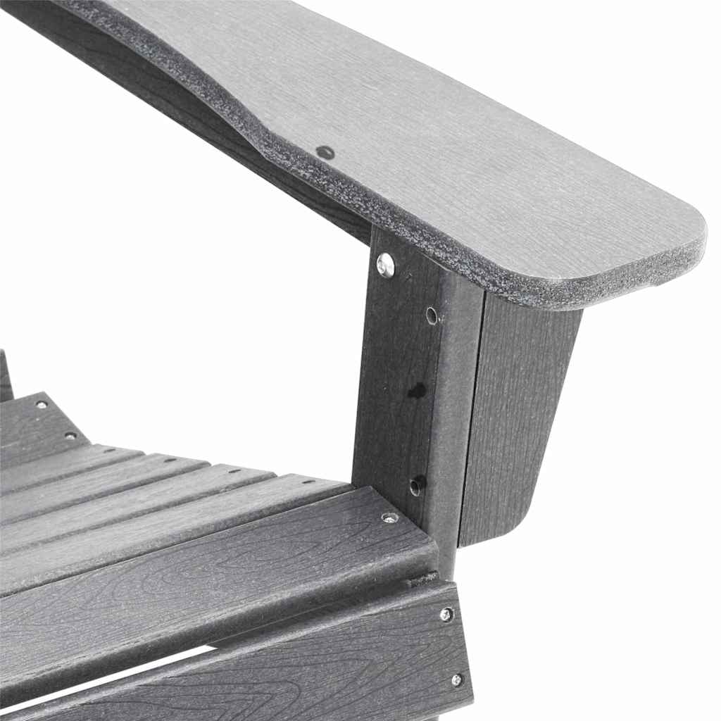 Καρέκλα Adirondack Ανοιχτό γκρι 82 x 74 x 92 εκ. HDPE