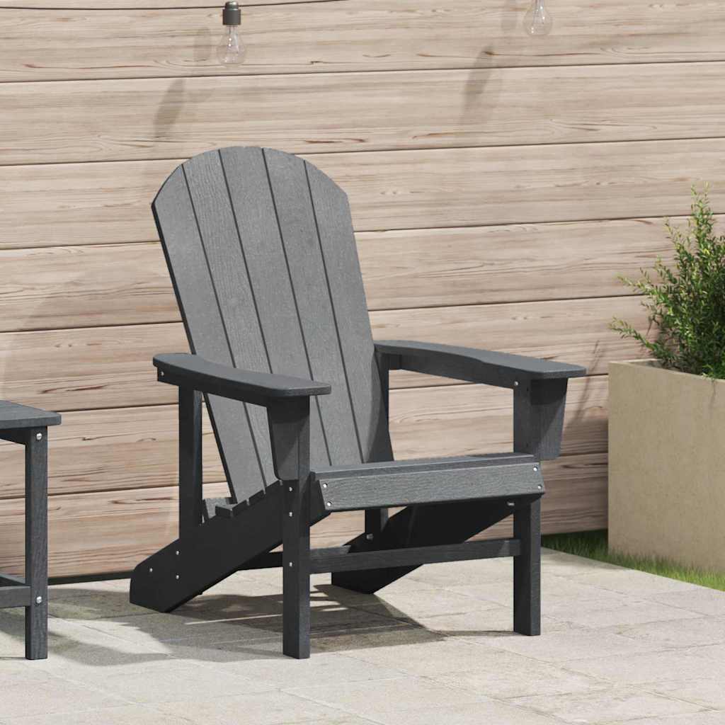 Καρέκλα Adirondack Ανοιχτό γκρι 82 x 74 x 92 εκ. HDPE