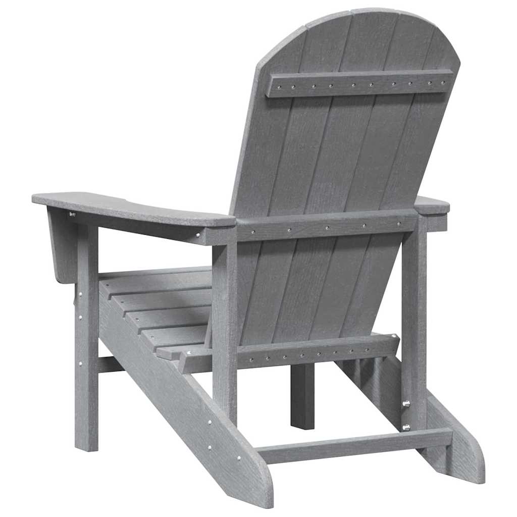 Καρέκλα Adirondack Ανοιχτό γκρι 82 x 74 x 92 εκ. HDPE