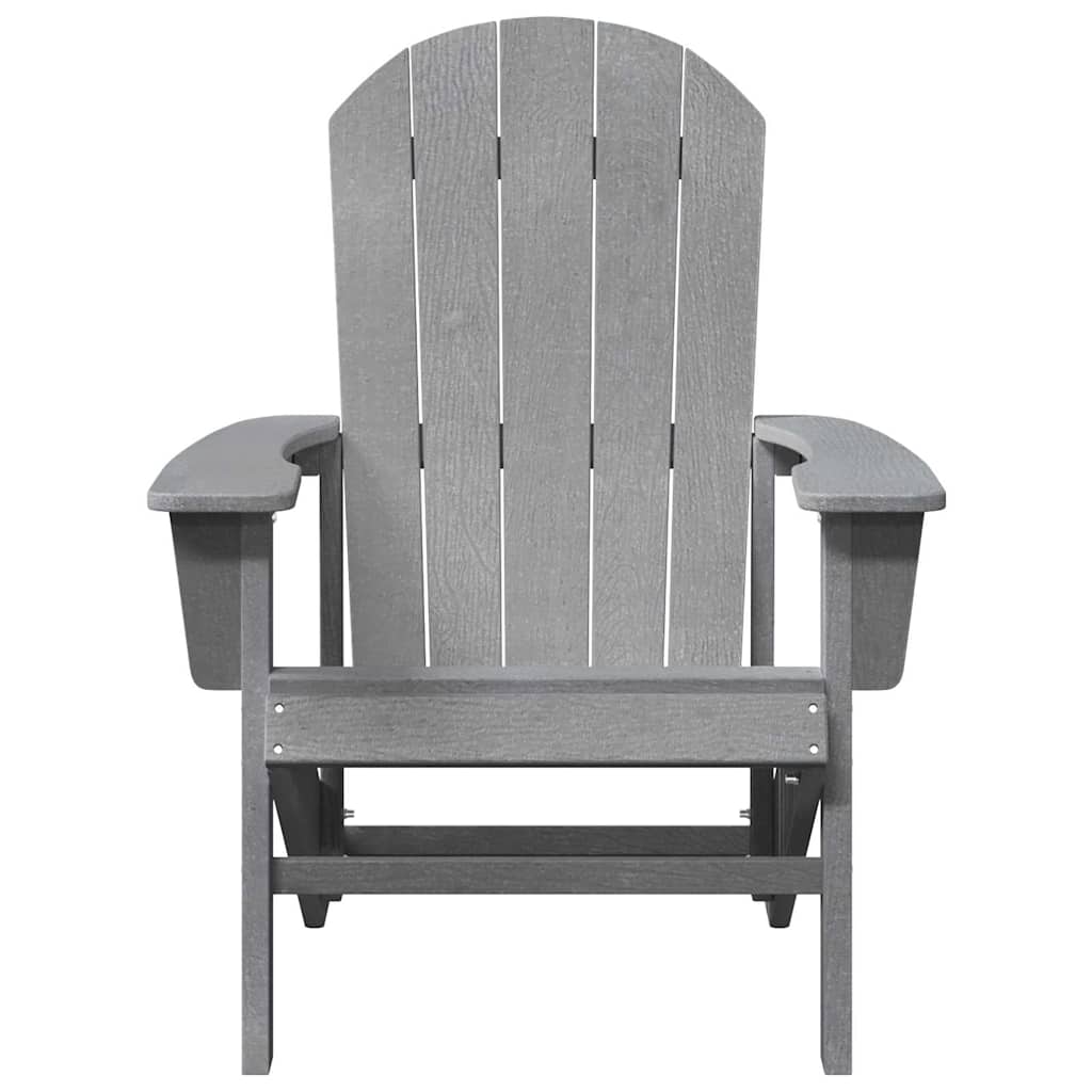 Καρέκλα Adirondack Ανοιχτό γκρι 82 x 74 x 92 εκ. HDPE