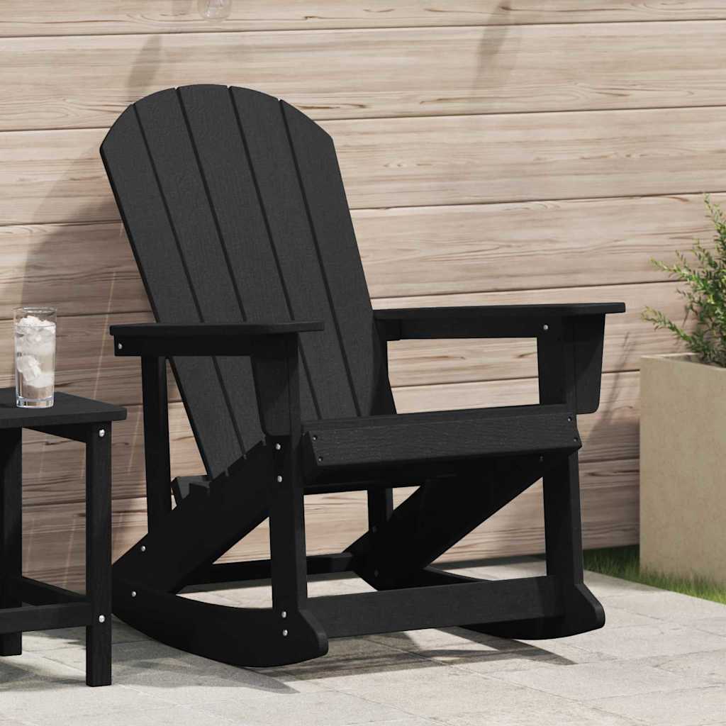 Καθιστική Καρέκλα Ροκ Adirondack Μαύρο HDPE
