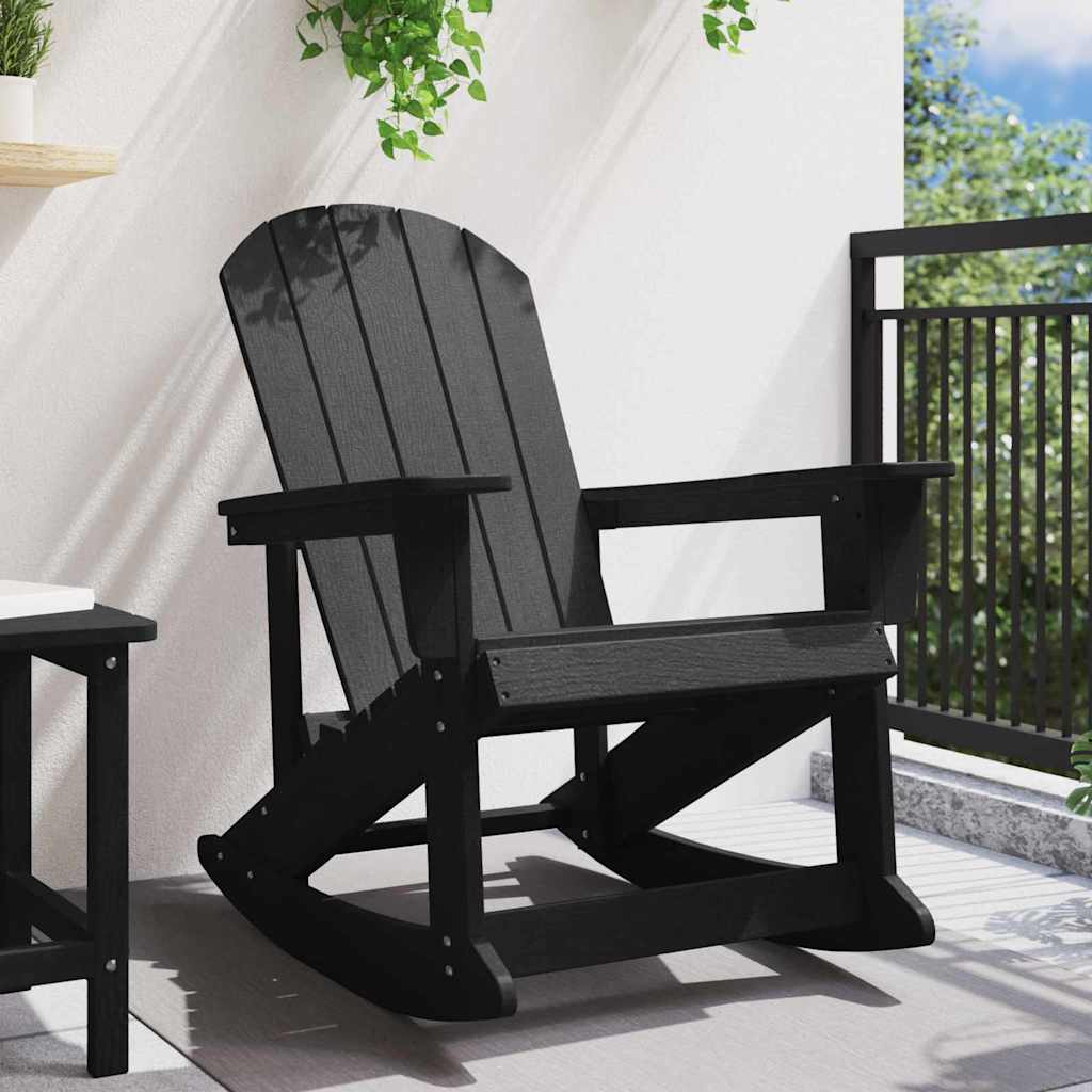 Καθιστική Καρέκλα Ροκ Adirondack Μαύρο HDPE