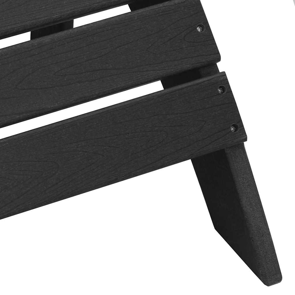 Καρέκλα Adirondack Μαύρο 82 x 74 x 92 εκ. HDPE - Pakobazaar