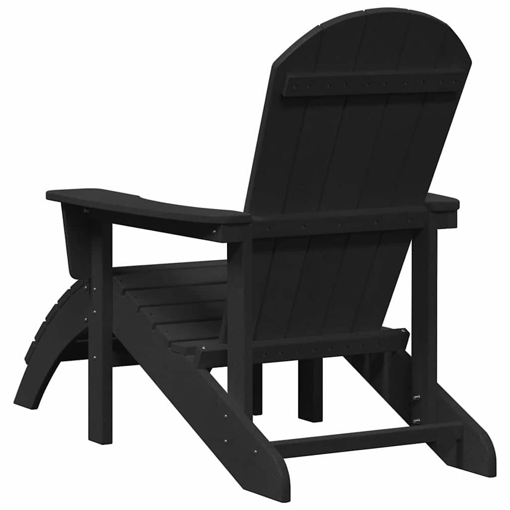 Καρέκλα Adirondack Μαύρο 82 x 74 x 92 εκ. HDPE - Pakobazaar