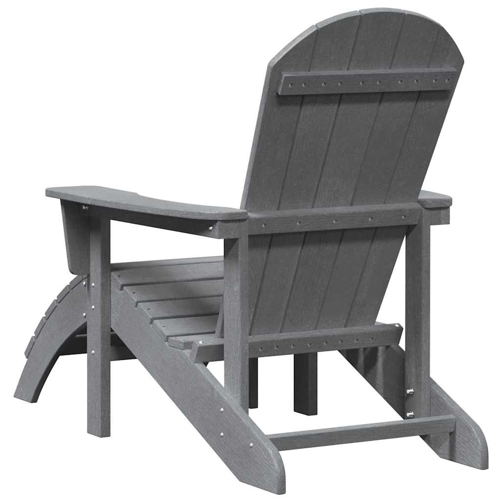 Καρέκλα Adirondack Ανοιχτό γκρι 82 x 74 x 92 εκ. HDPE - Pakobazaar