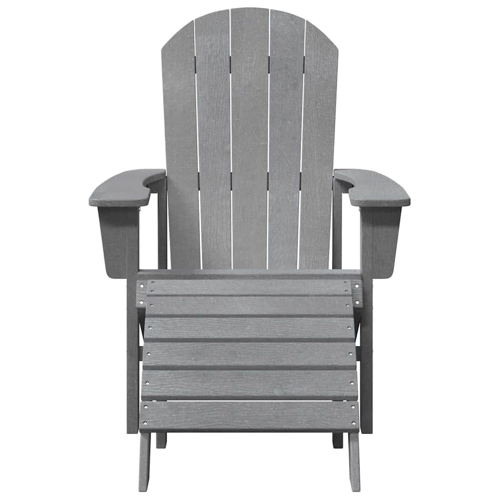 Καρέκλα Adirondack Ανοιχτό γκρι 82 x 74 x 92 εκ. HDPE - Pakobazaar