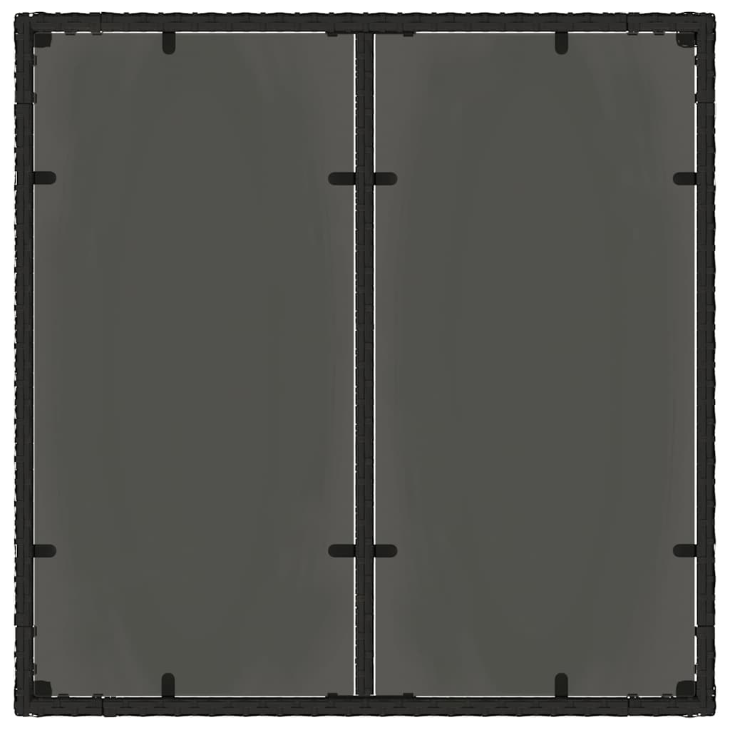 Σέτ φαγητού για κήπο 5 pcs Μαύρο συνθετικό ρατάν