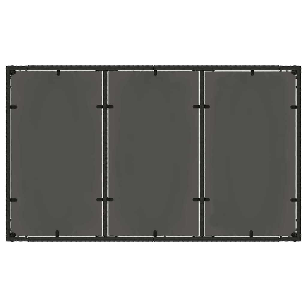 Σέτ φαγητού για κήπο 7 pcs Μαύρο συνθετικό ρατάν