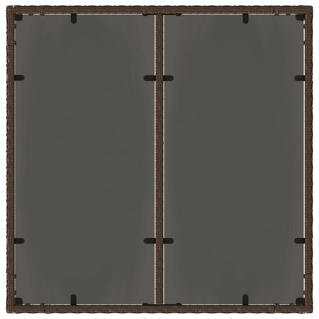 Σέτ φαγητού για κήπο 5 pcs Καφέ συνθετικό ρατάν