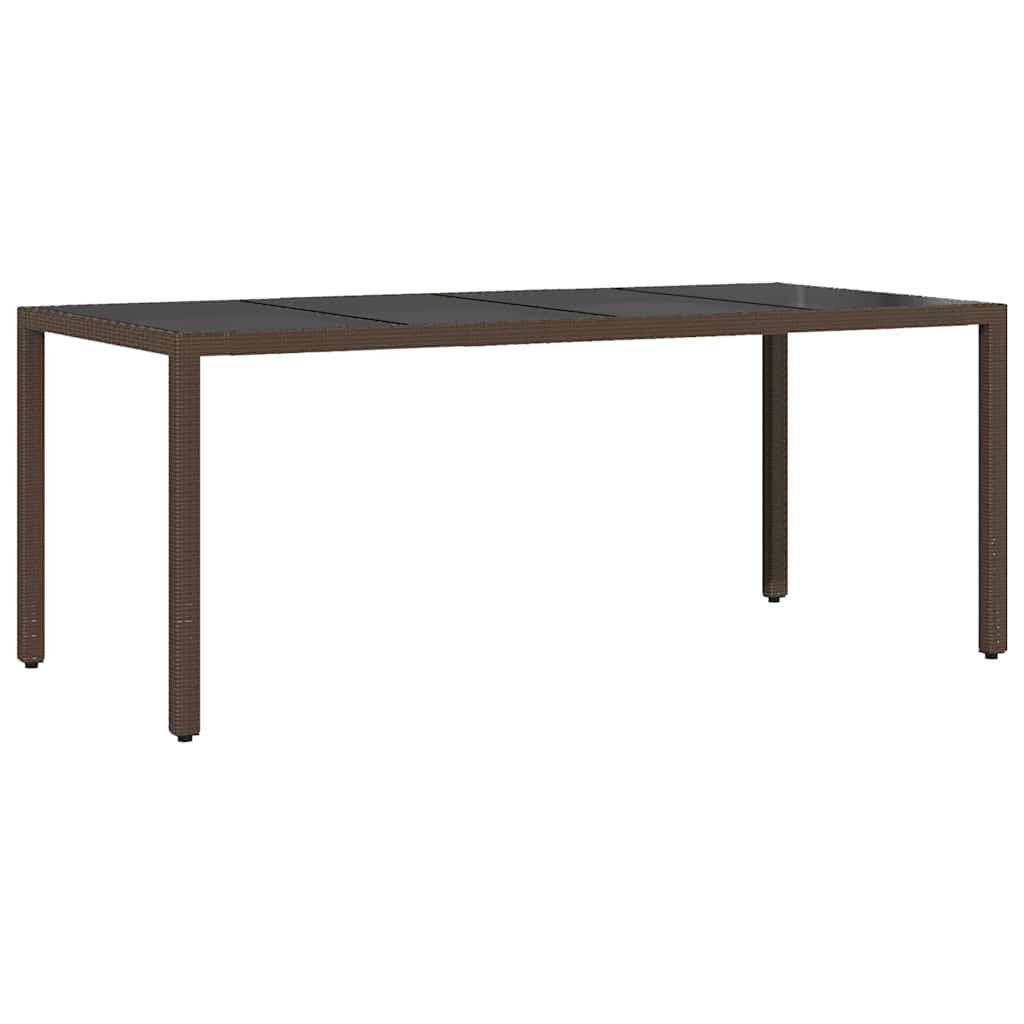 Σέτ φαγητού για κήπο 7 pcs Καφέ συνθετικό ρατάν