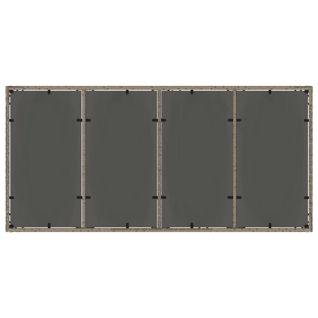 Σέτ φαγητού για κήπο 9 pcs Γκρι συνθετικό ρατάν