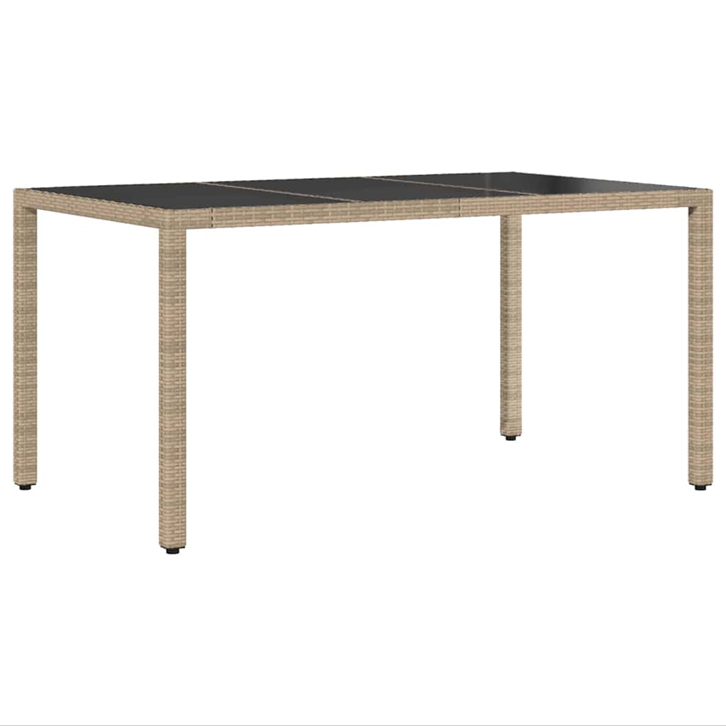 Σέτ φαγητού για κήπο 7 pcs Μπεζ συνθετικό ρατάν