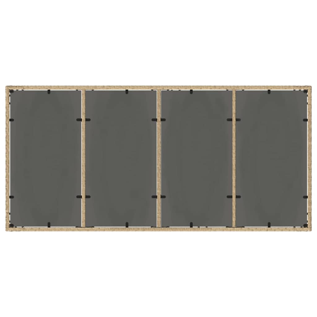 Σέτ φαγητού για κήπο 9 pcs Μπεζ συνθετικό ρατάν