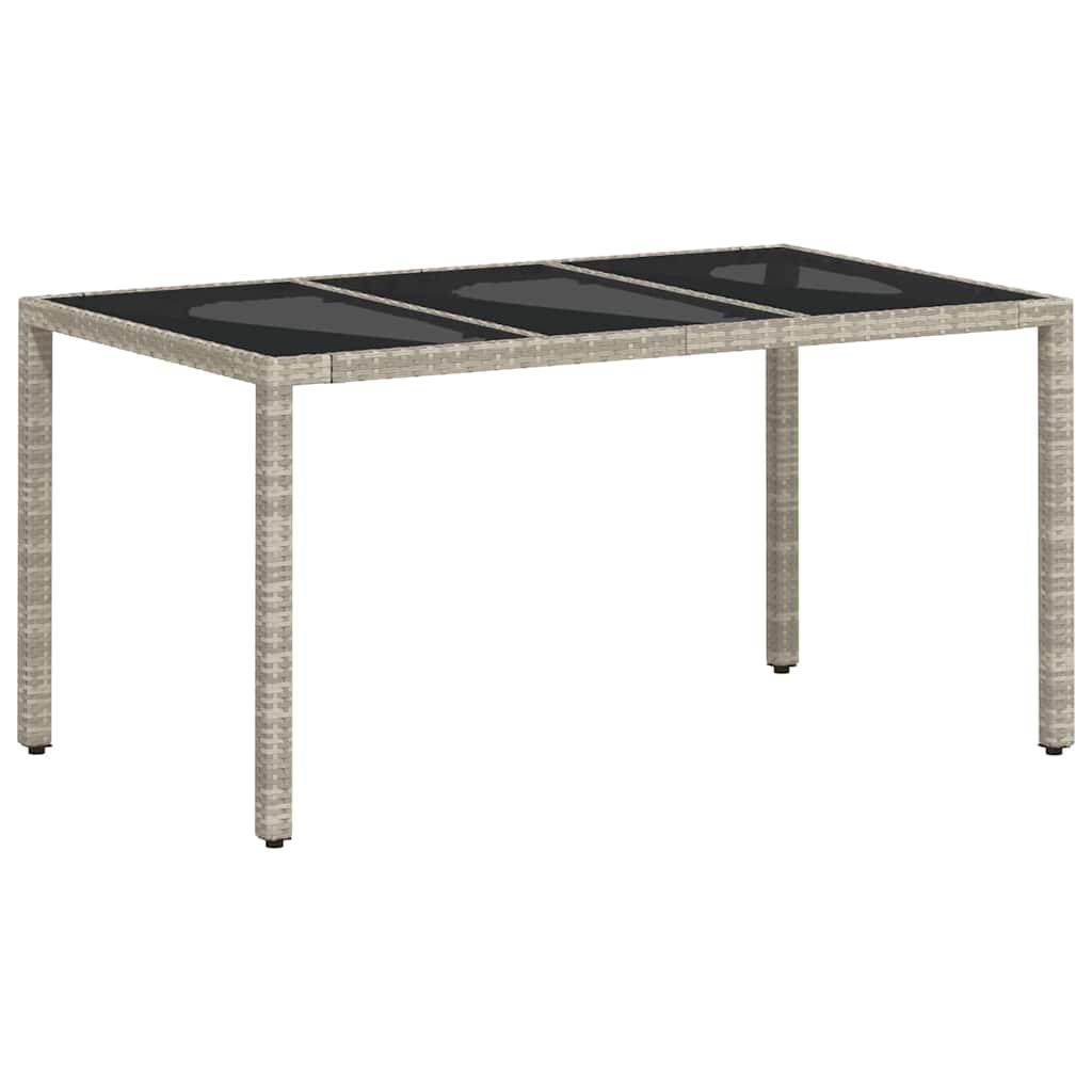 Σέτ φαγητού για κήπο 7 pcs Ανοιχτό γκρι συνθετικό ρατάν