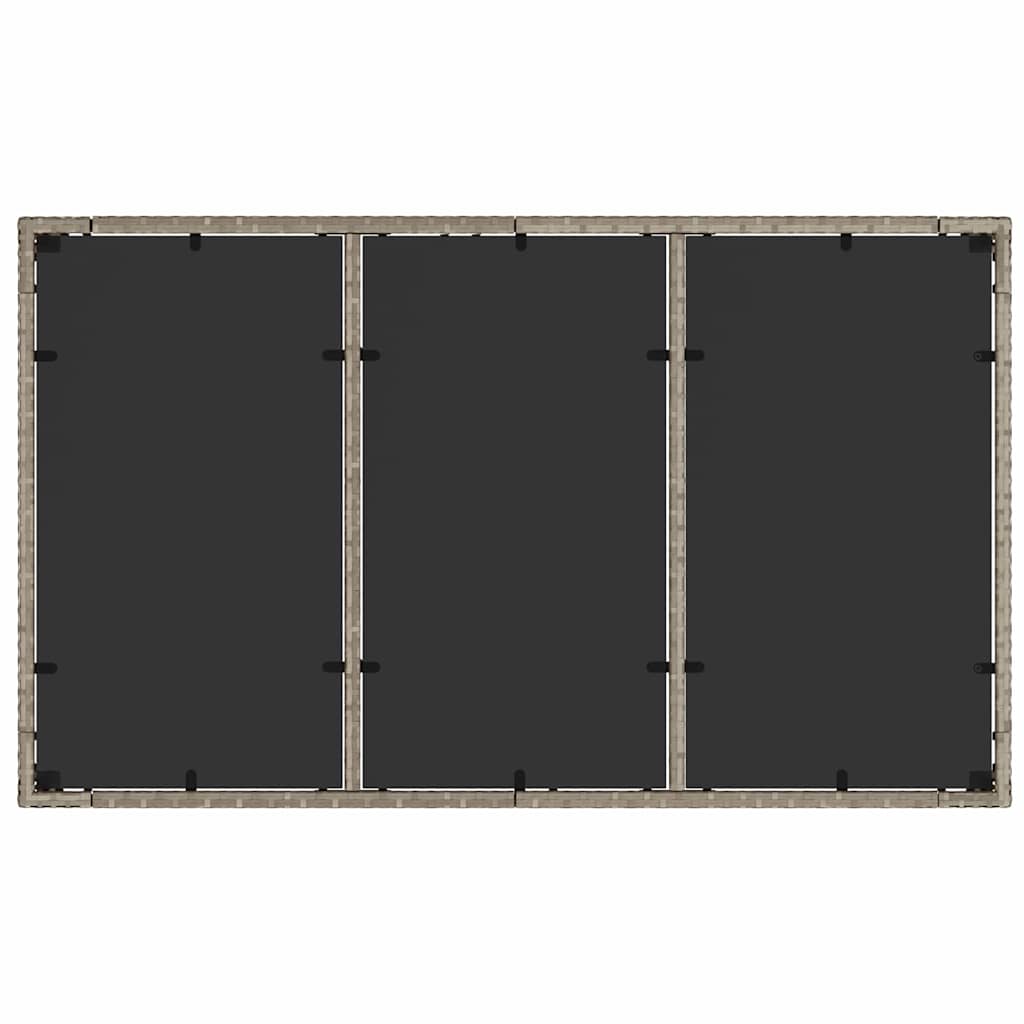 Σέτ φαγητού για κήπο 7 pcs Ανοιχτό γκρι συνθετικό ρατάν