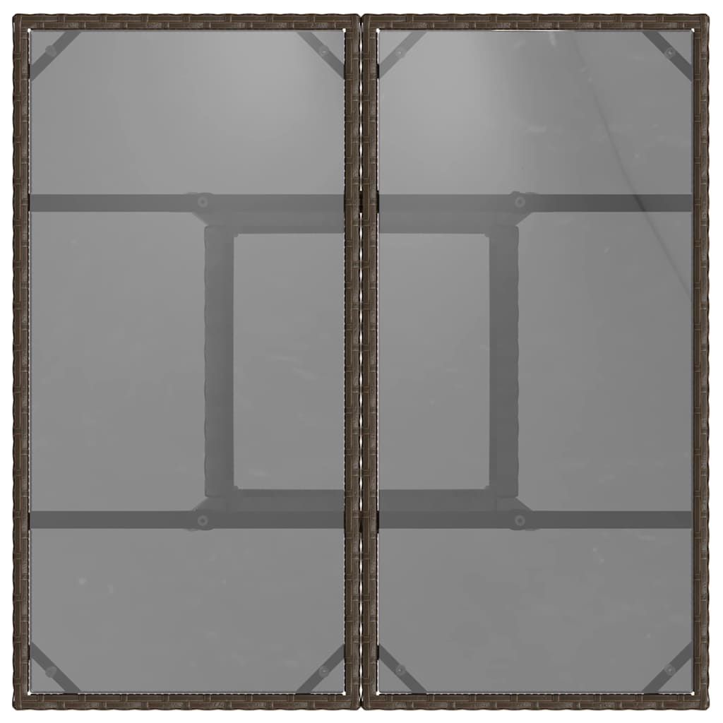 Σέτ φαγητού για κήπο 3 pcs Καφέ συνθετικό ρατάν