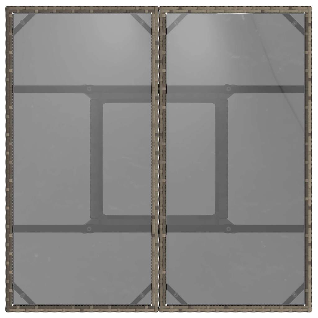 Σέτ φαγητού για κήπο 5 pcs Γκρι συνθετικό ρατάν - Pakobazaar