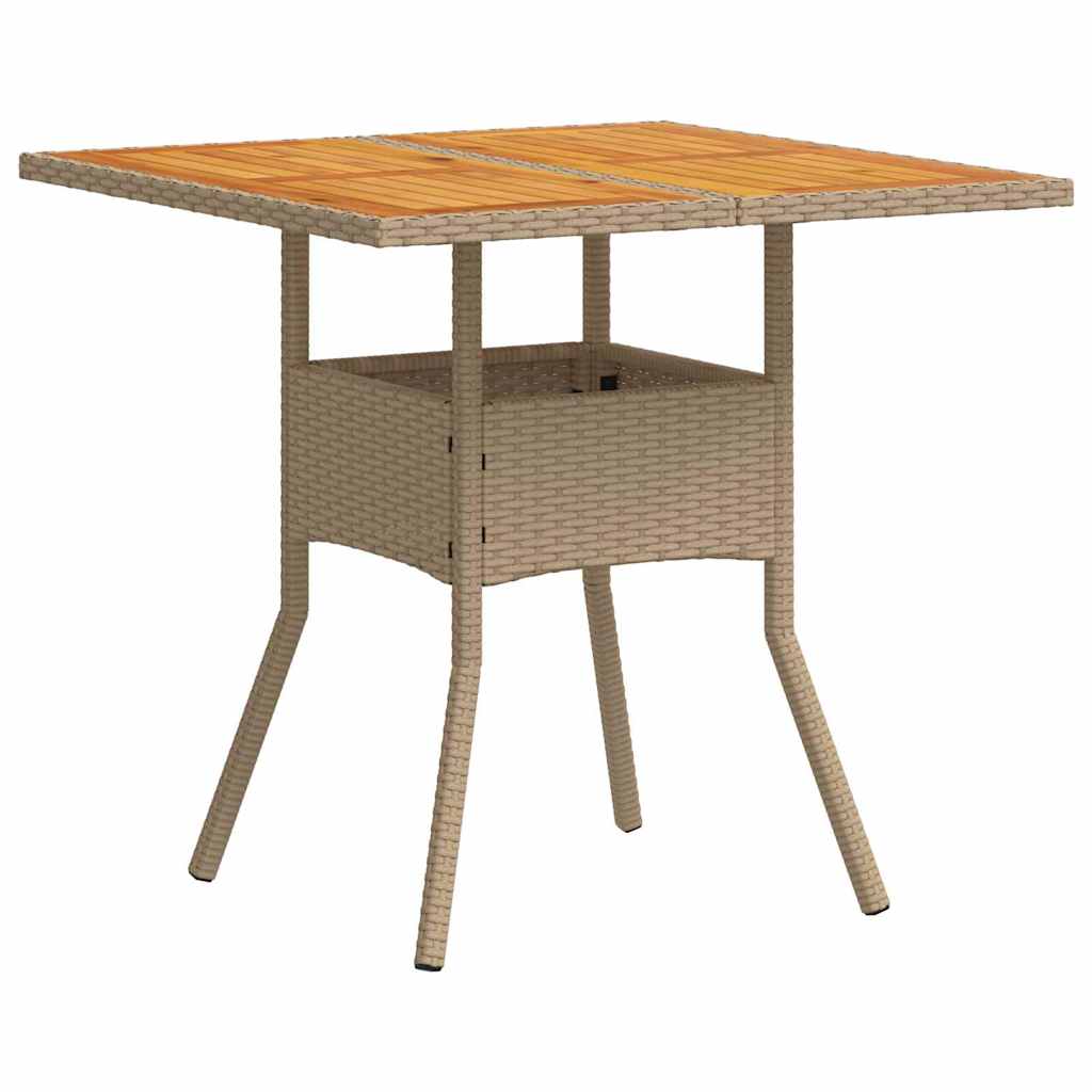 Σέτ φαγητού για κήπο 3 pcs Μπεζ συνθετικό ρατάν