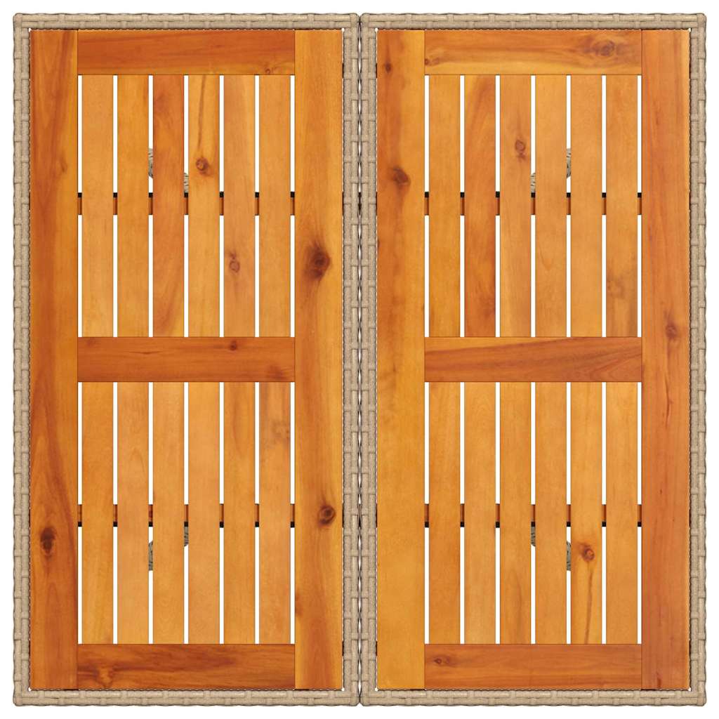 Σέτ φαγητού για κήπο 5 pcs Μπεζ συνθετικό ρατάν