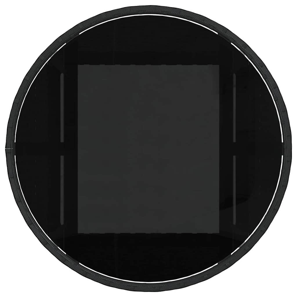 Σέτ φαγητού για κήπο 5 pcs Μαύρο συνθετικό ρατάν