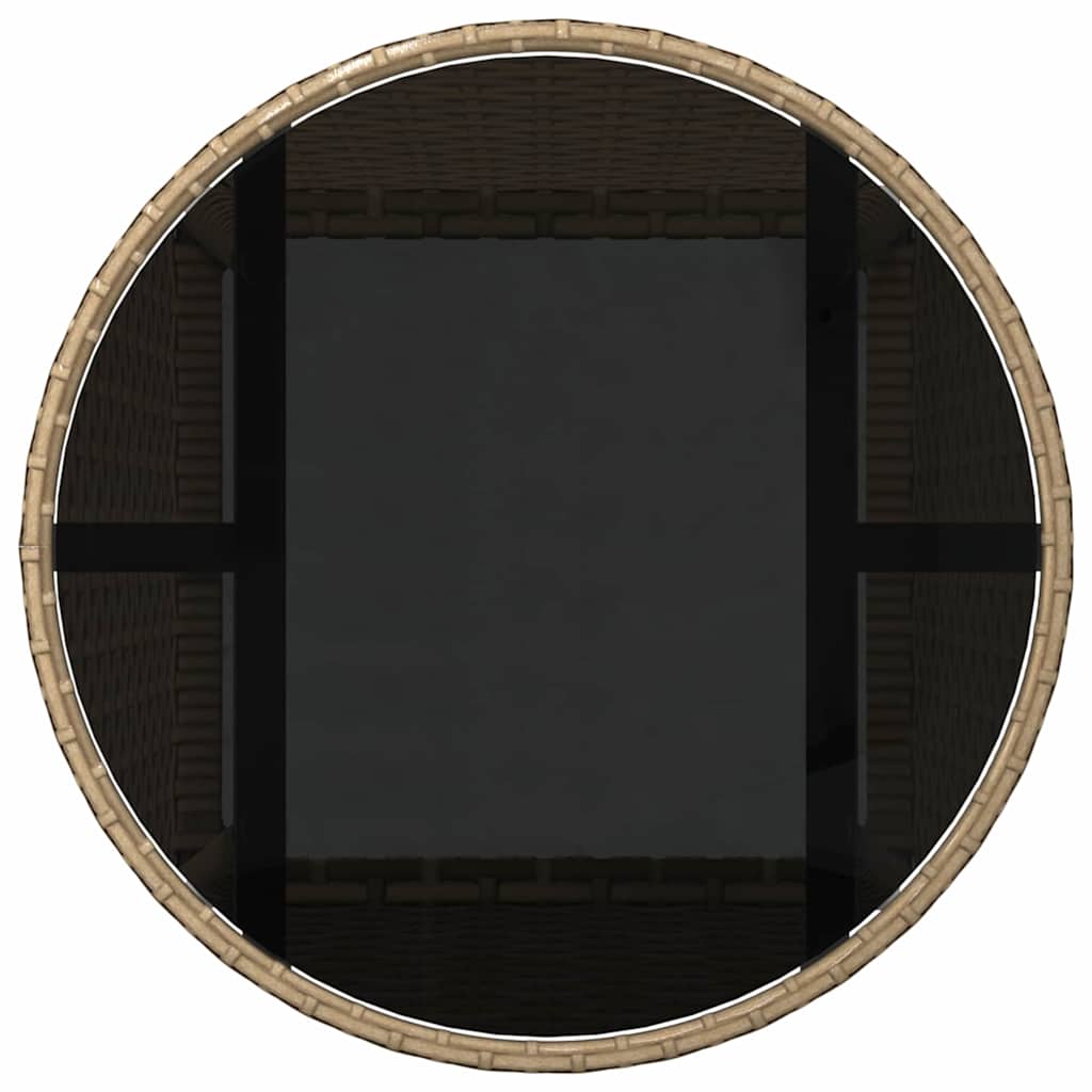 Σέτ φαγητού για κήπο 3 pcs Μπεζ συνθετικό ρατάν