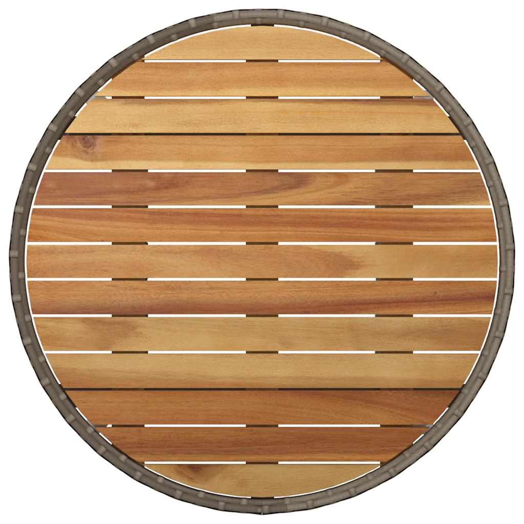 Σέτ φαγητού για κήπο 5 pcs Γκρι συνθετικό ρατάν - Pakobazaar