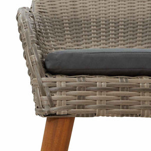 Καρέκλα Κήπου 2 pcs Μαύρο 62.5 x 55 x 82 εκ συνθετικό ρατάν - Pakobazaar