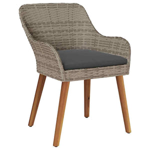 Καρέκλα Κήπου 2 pcs Μαύρο 62.5 x 55 x 82 εκ συνθετικό ρατάν - Pakobazaar