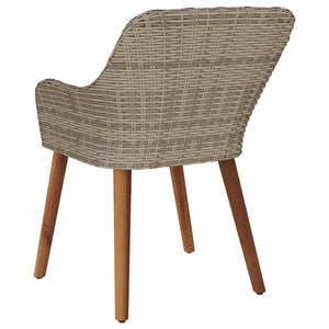 Καρέκλα Κήπου 2 pcs Μαύρο 62.5 x 55 x 82 εκ συνθετικό ρατάν - Pakobazaar