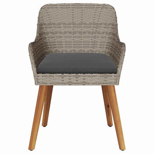 Καρέκλα Κήπου 2 pcs Μαύρο 62.5 x 55 x 82 εκ συνθετικό ρατάν - Pakobazaar