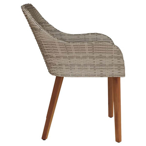 Καρέκλα Κήπου 2 pcs Μαύρο 62.5 x 55 x 82 εκ συνθετικό ρατάν - Pakobazaar