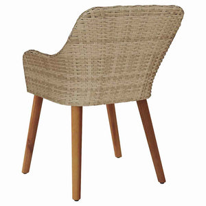 Καρέκλα Κήπου 2 pcs Μπεζ 62.5 x 55 x 82 εκ συνθετικό ρατάν - Pakobazaar