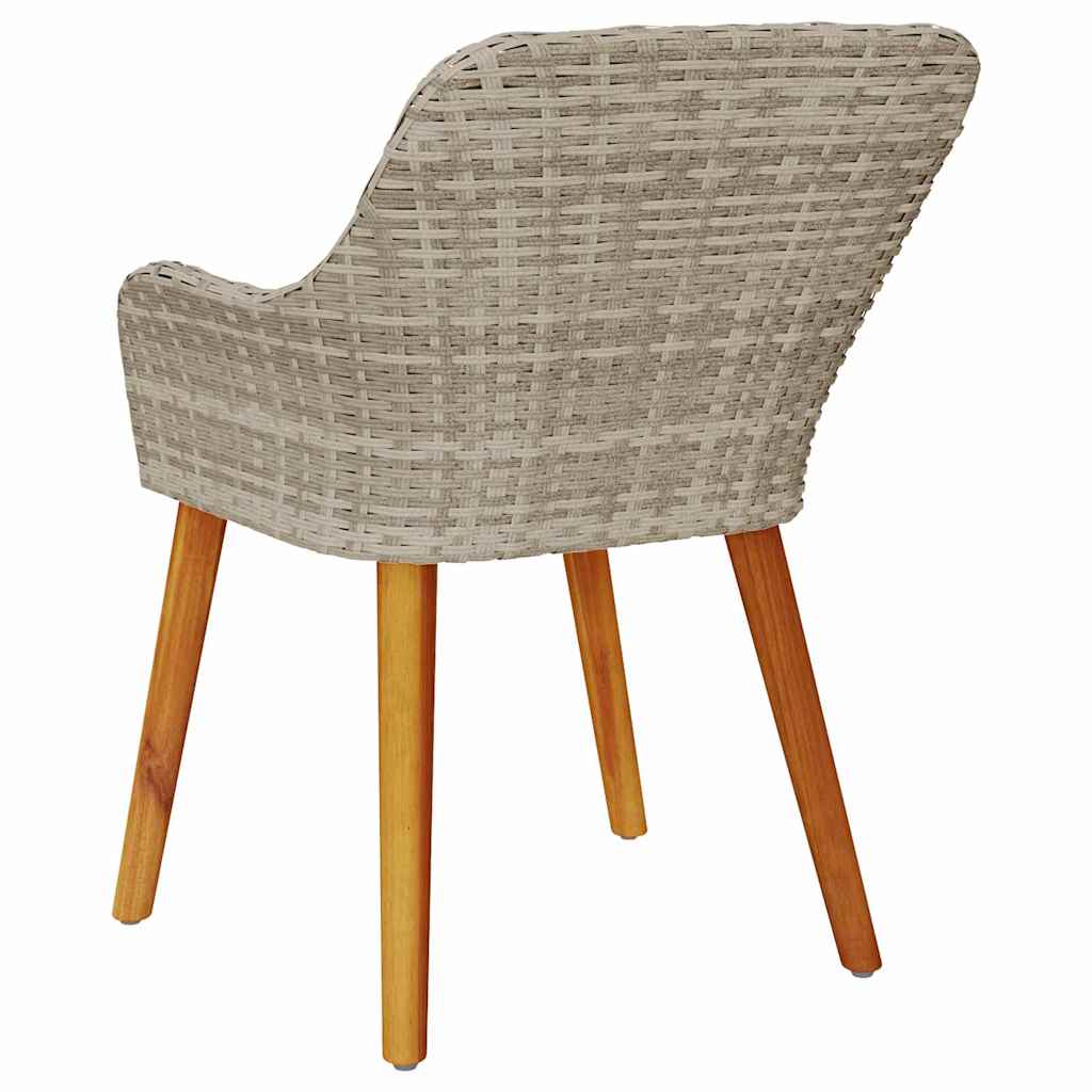 Καρέκλα Κήπου με μαξιλάρι 2 pcs Ανοιχτό γκρι 62.5 x 55 x 82 εκ - Pakobazaar