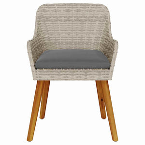 Καρέκλα Κήπου με μαξιλάρι 2 pcs Ανοιχτό γκρι 62.5 x 55 x 82 εκ - Pakobazaar