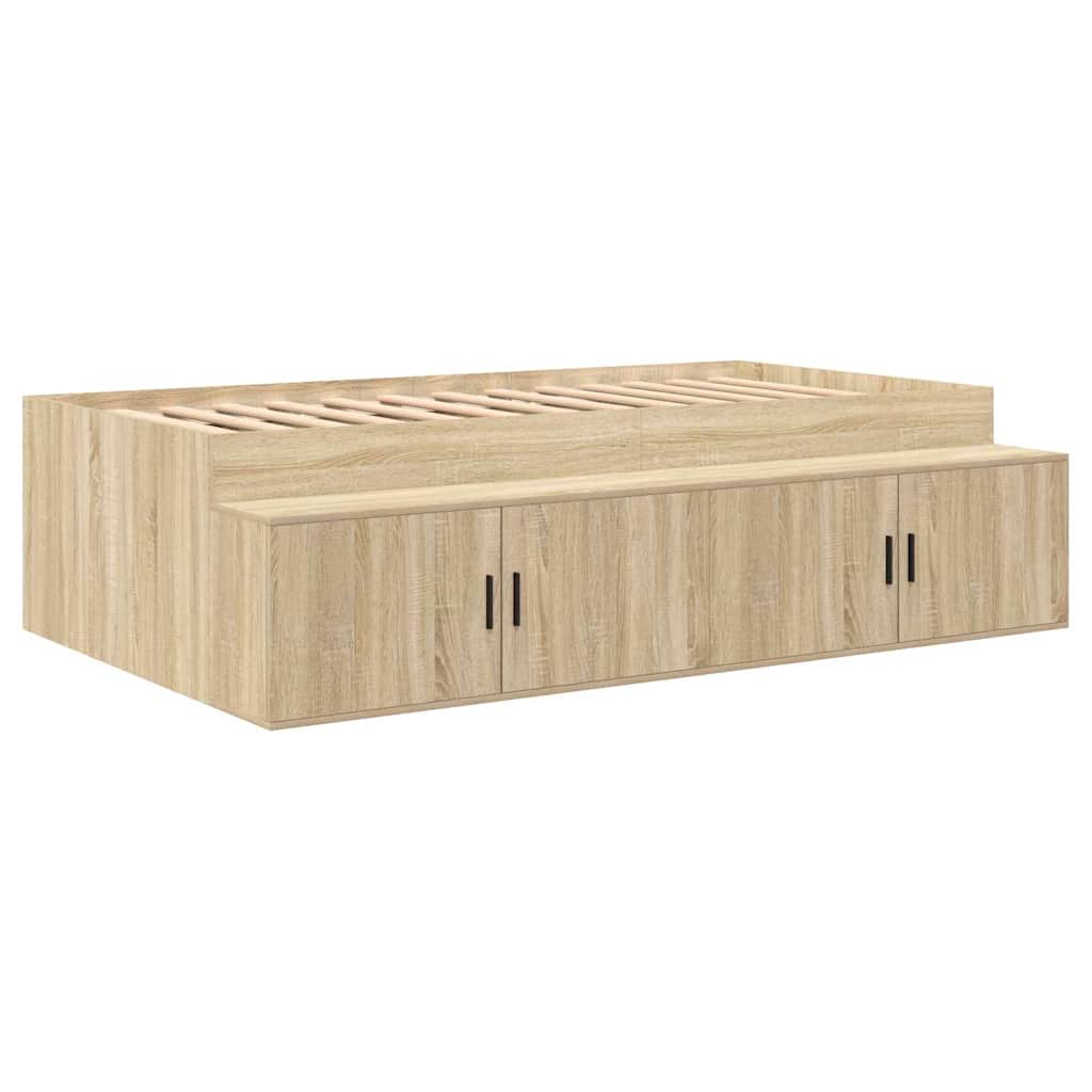 Σκελετός Κρεβατιού Δρύς Sonoma 100 x 200 cm Επεξεργασμένο Ξύλο