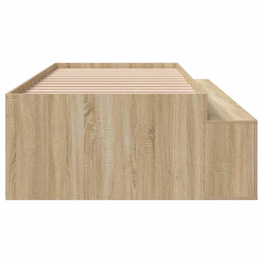 Σκελετός Κρεβατιού Δρύς Sonoma 100 x 200 cm Επεξεργασμένο Ξύλο